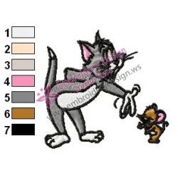 Tom and Jerry Embroidery Design 05